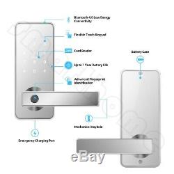 Verrouillage Sans Clef Verrouillage De Porte Intelligente Biométrique D'empreintes Digitales Poignée De Porte Avec Bluetooth