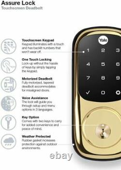 Verrouillage Yale Assure Avec Z-wave, Smart Touchscreen Deadbolt Fonctionne Avec Alarme De Bague