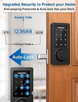 Wi-fi Et Bluetooth Smart Lock Verrouillage De Porte Sans Clé Avec Claviers À Écran Tactile