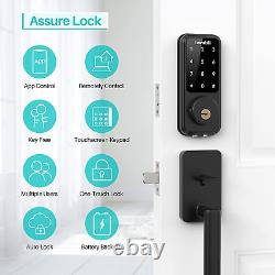 Wi-fi Smart Deadbolt Lock Avec Clavier Écran Tactile, Entrée Sans Clé Bluetooth Hornb