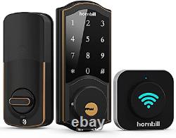 Wi-fi Smart Door Lock, Hornbill Keyless Entry Keypad Deadbolt Avec Télécommande Gateway