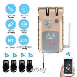 Wifi Bluetooth Smart Door Lock Télécommande Sans Clé Anti-vol Deadbolt A A3o7