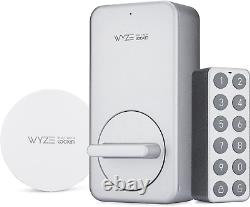 Wyze Lock Wifi & Bluetooth Activé Serrure De Porte Intelligente, Sans Fil Et Porte Sans Clé Entrée