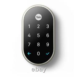 Yale Smart Lock Avec Google Nest Connect Batterie Alarme Plastique Résidentiel